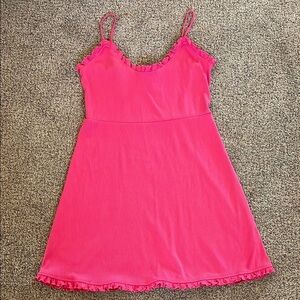 Future collective Alani noelle Pink Ruffle Trim Sleep Dress medium